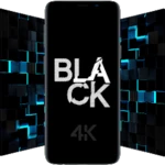 black wallpapers android application logo